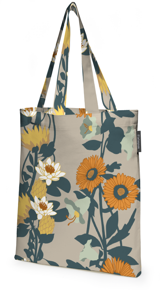 80221-5491-03-10; Finlayson Kaksin Kangaskassi Oranssi / Beige / 36x42 cm 