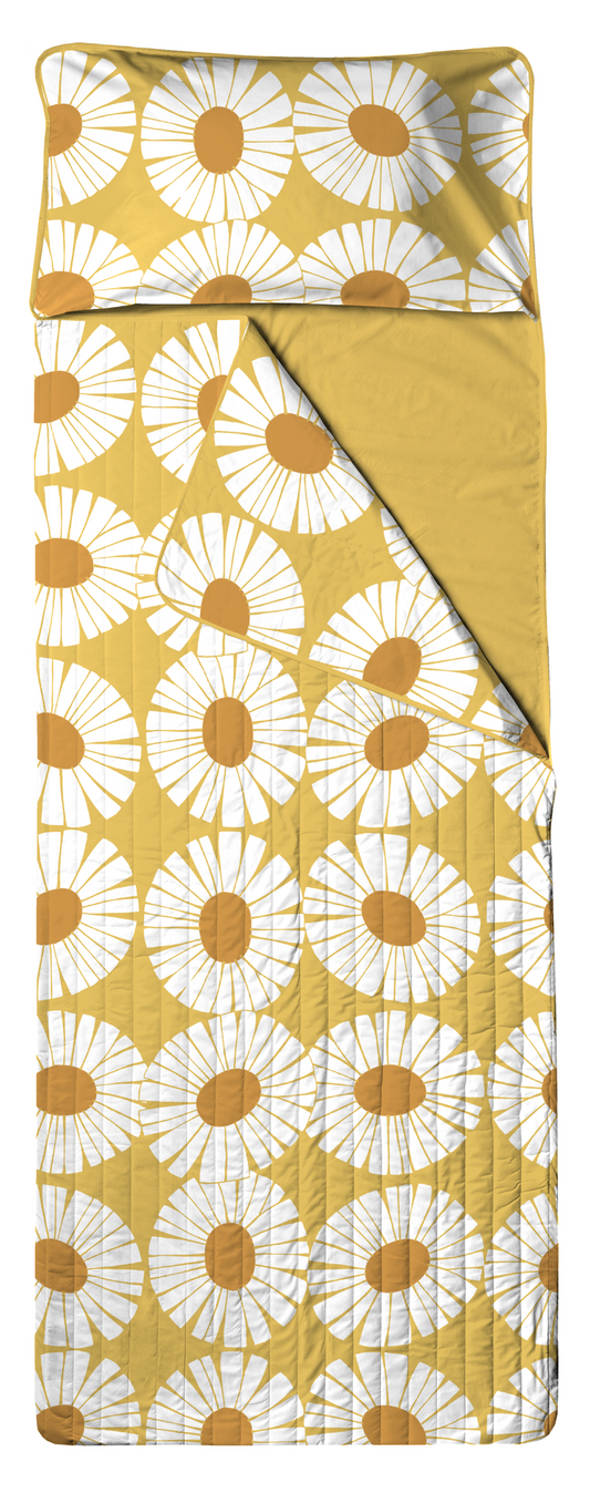 60432-5516-01-06; Finlayson Valo Unipussi Keltainen / Valkoinen / 90x250 cm 