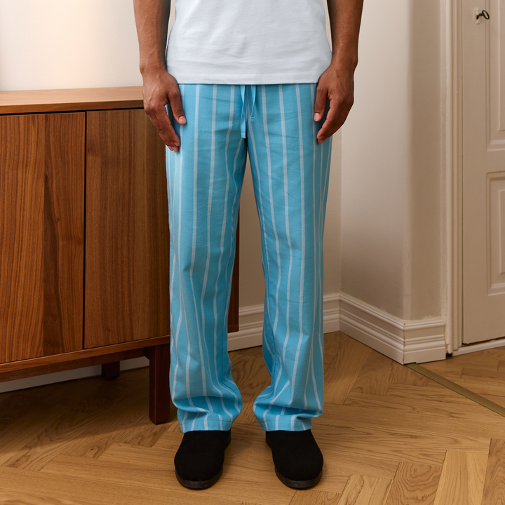 CL-FM17001-631-XS; Finlayson Original Long Drink Pyjamahousut Turkoosi / XS 