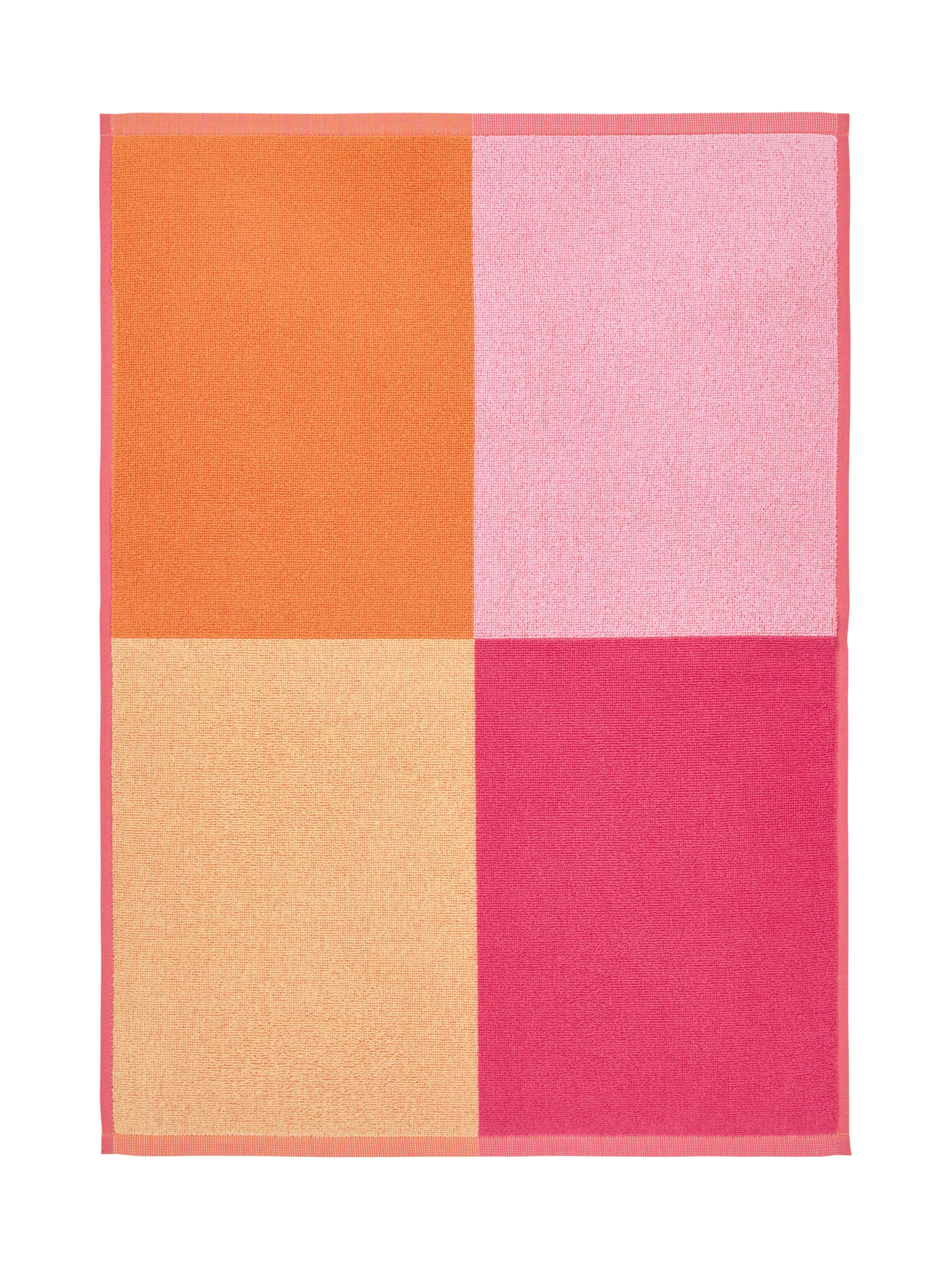 70553-1404-05-12_1; Finlayson Kiia Käsipyyhe Keltainen / Pinkki / 50x70 cm 