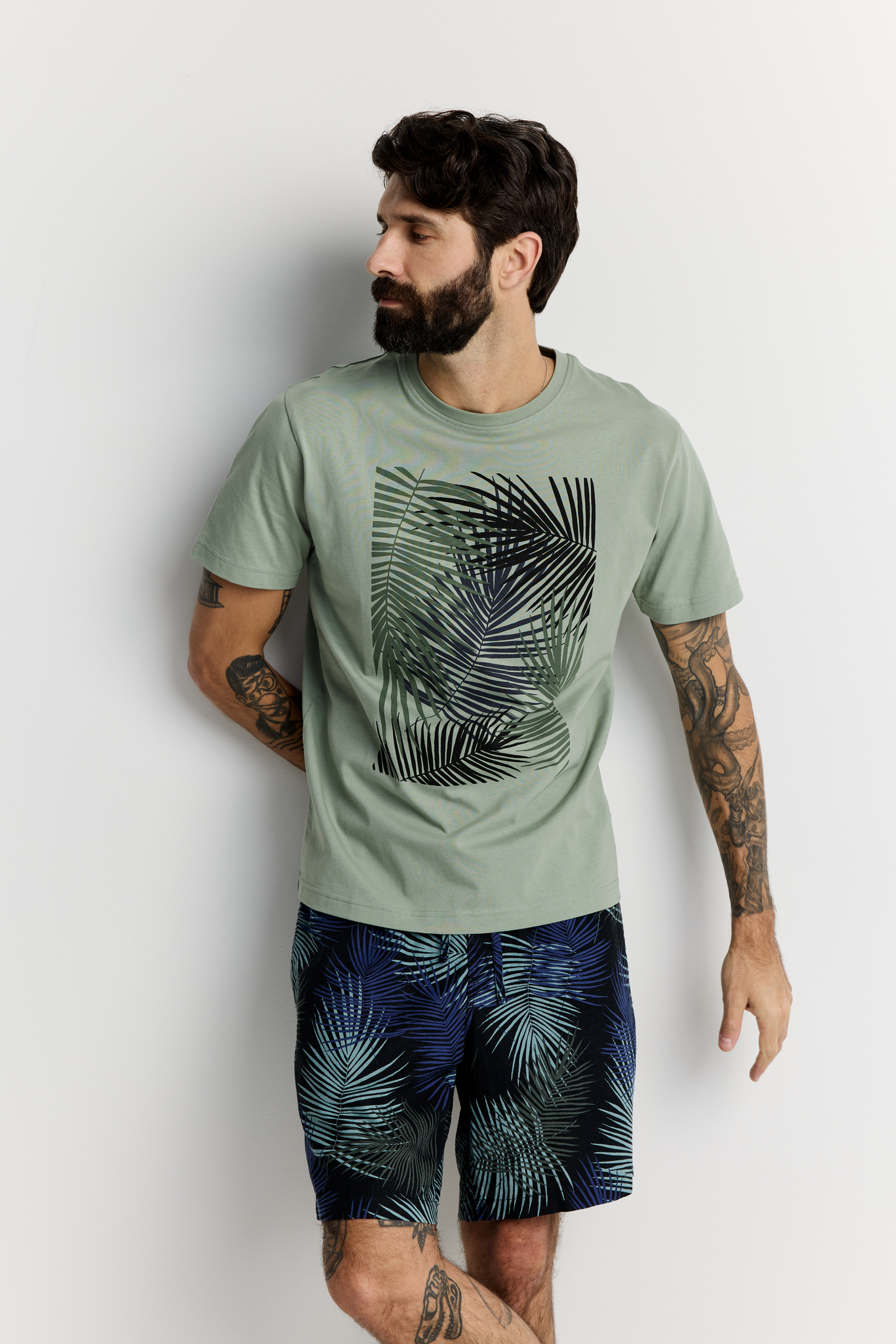 22782543003_2; Finlayson PALMA T-paita Vaalea salvianvihreä / L 