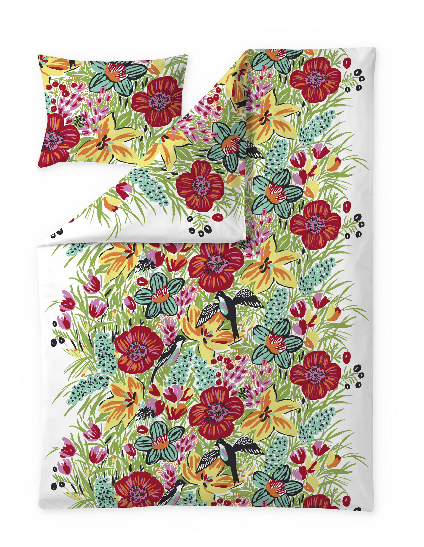 60652-2859-01-06; Finlayson Paratiisi Pussilakanasetti Monivärinen / 150x210 + 50x60 cm 