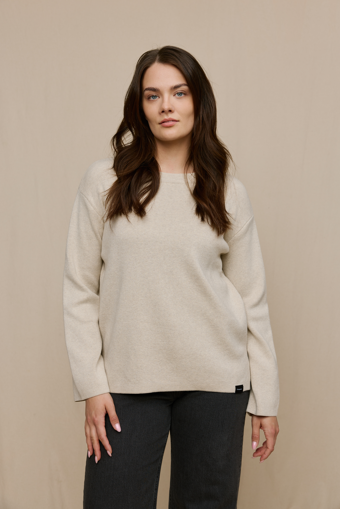FW51001-051-S; Finlayson Eini Neule Vaalea khaki / S 