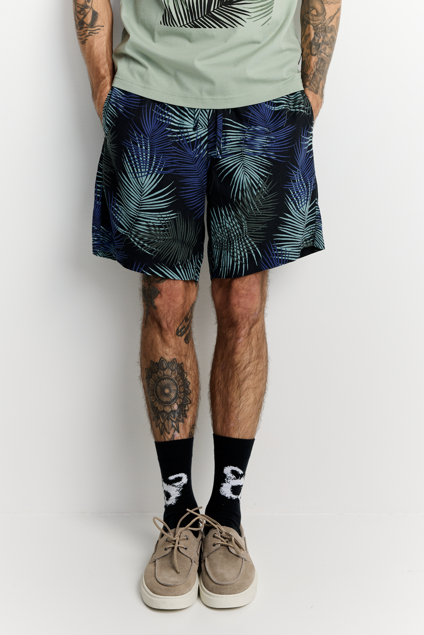 22784499004; Finlayson PALMA Shortsit Tummansininen / Salvianvihreä / XL 