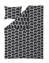 60652-4547-05-06; Finlayson FI Elefantti pussilakanasetti Musta / 150x210 + 50x60 cm
