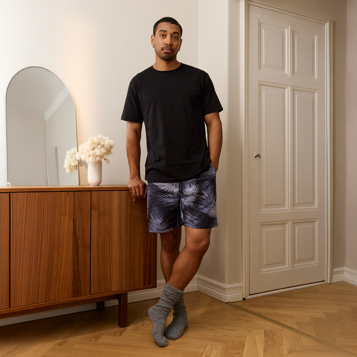 FM10002-961-S; Finlayson Palma Shortsipyjama Musta / Sininen / S 