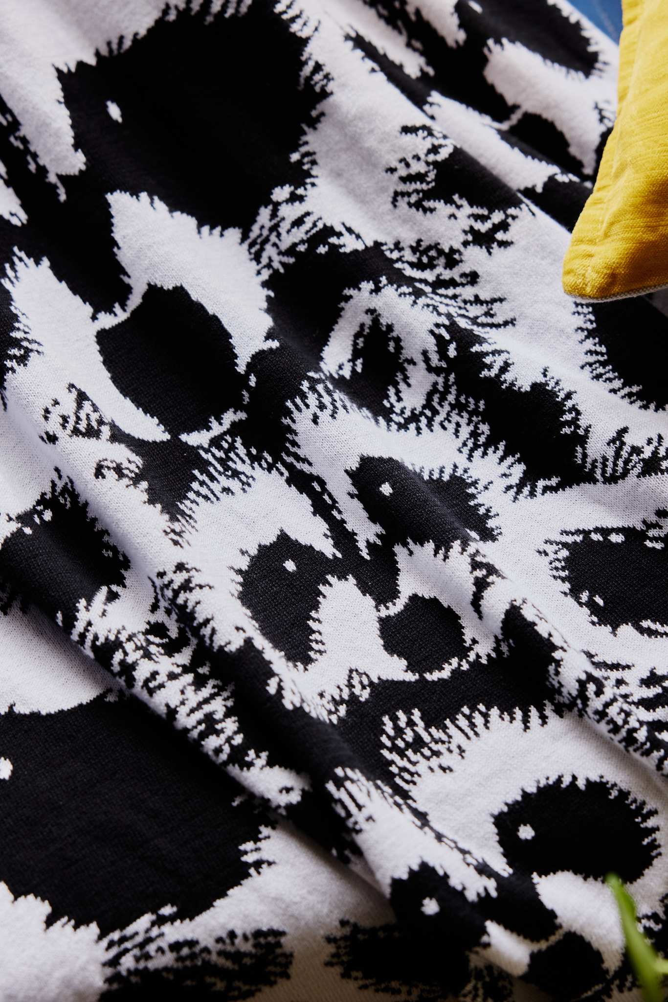 20675-4682-03-04_3; Finlayson Pesue Torkkupeitto Mustavalkoinen / 125x150 cm 