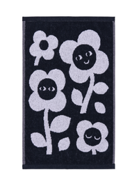 70562-5496-01-12; Finlayson Riemu Käsipyyhe Musta / Valkoinen / 30x50 cm 