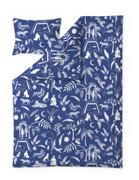 60646-5521-01-06; Finlayson Eden Pussilakanasetti Sininen / Valkoinen / 150x210 + 50x60 cm 