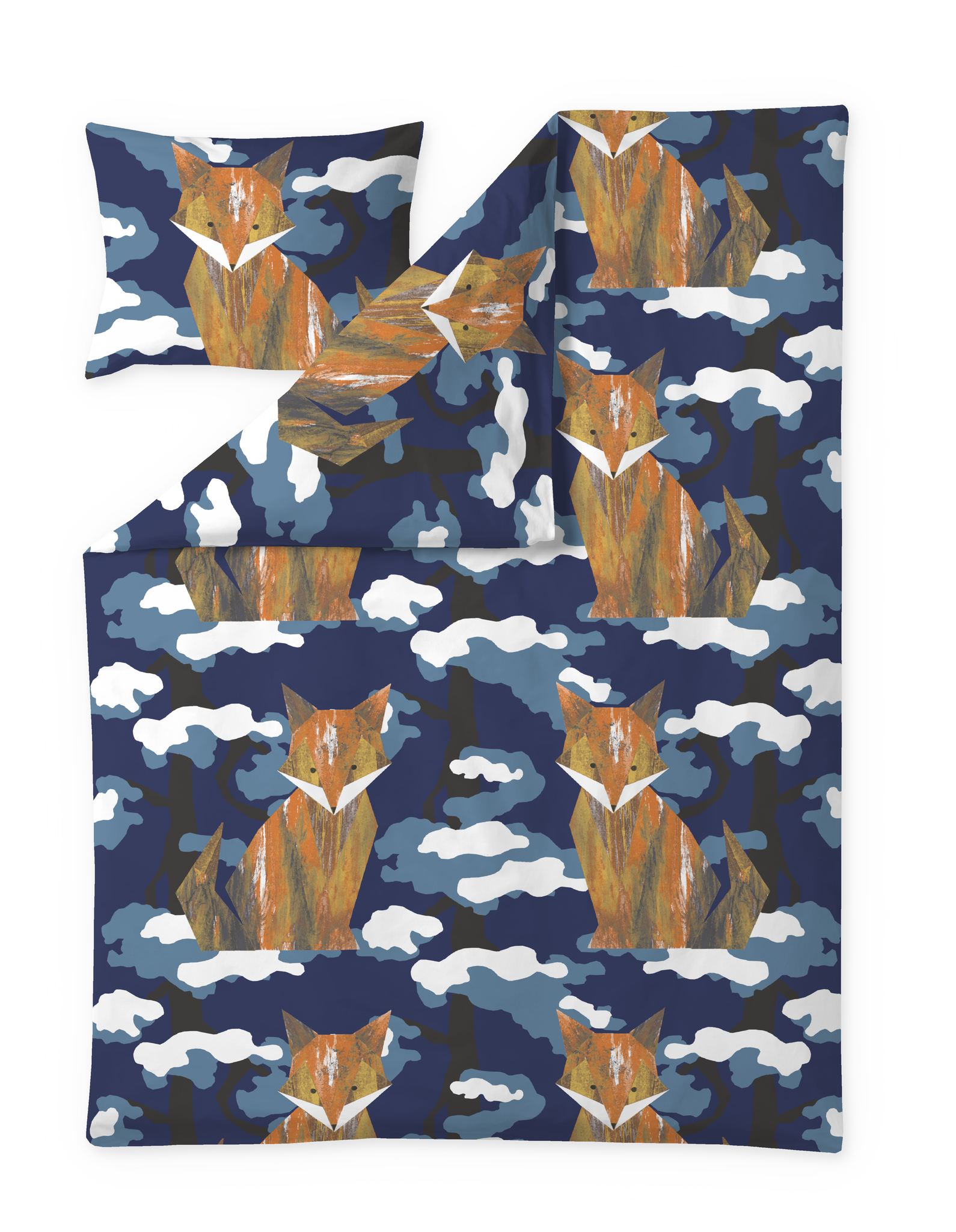 60652-4826-01-06; Finlayson Ensilumi Pussilakanasetti Tummansininen / 150x210 + 50x60 cm 