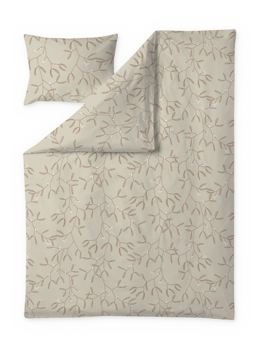 60712-5132-04-06; Finlayson Misteli Satiinipussilakanasetti Vaaleanruskea / 150x210 + 50x60 cm 