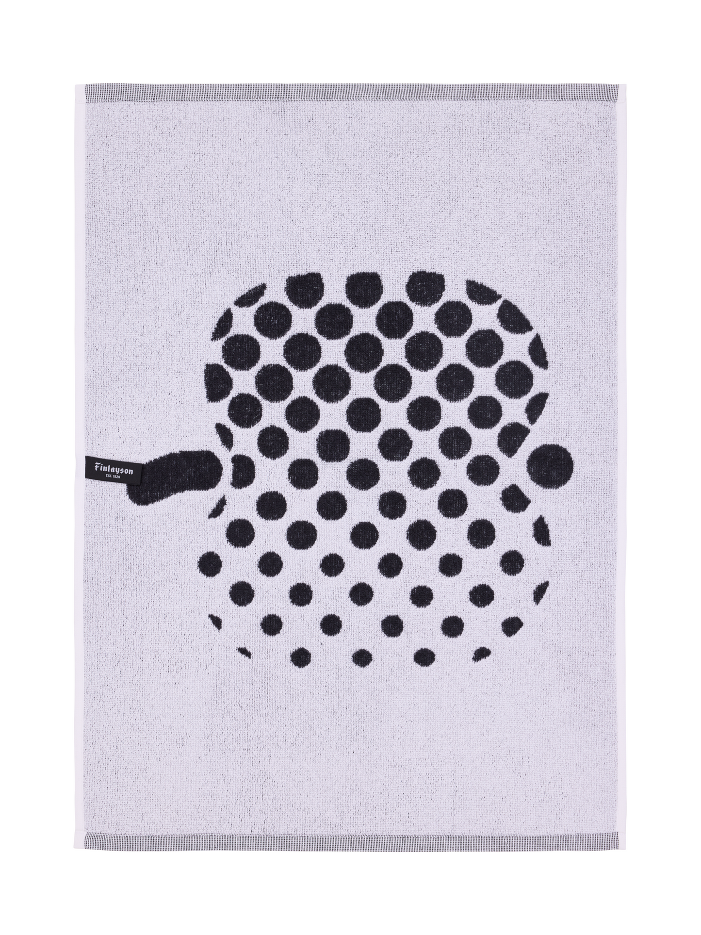 71063-1367-06-12_2; Finlayson Optinen omena Käsipyyhe Musta / 50x70 cm 