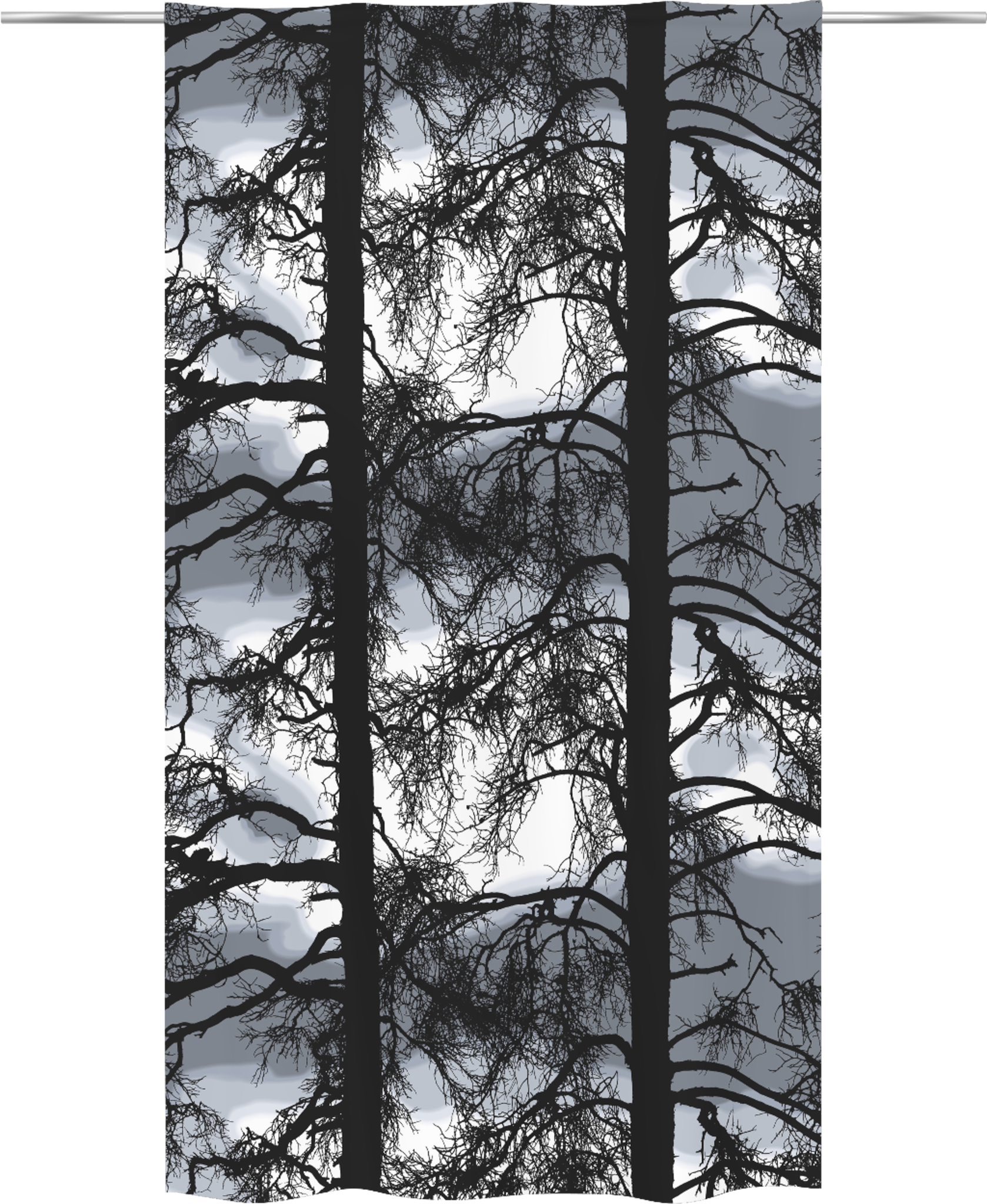 107223-143; Finlayson Vallila Kelohonka Pimennysverho Harmaa / 140x250 cm 