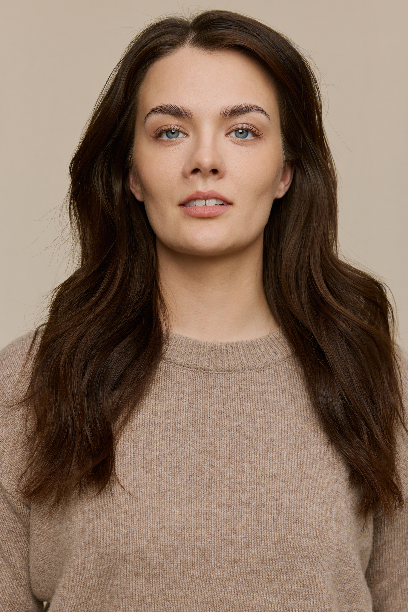 FW51007-126-M_1; Finlayson Osmi Neule Beige / M 