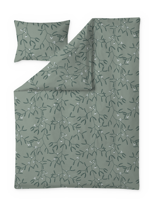 60712-5132-05-06; Finlayson Misteli Satiinipussilakanasetti Salvianvihreä / 150x210 + 50x60 cm 