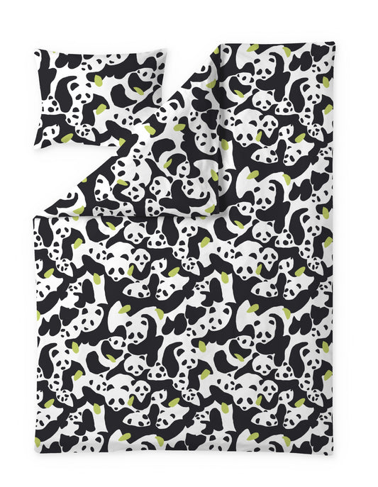 Finlayson FI Sukukokous Pussilakanasetti Musta / Valkoinen / Vihreä / 150x210 + 50x60 cm