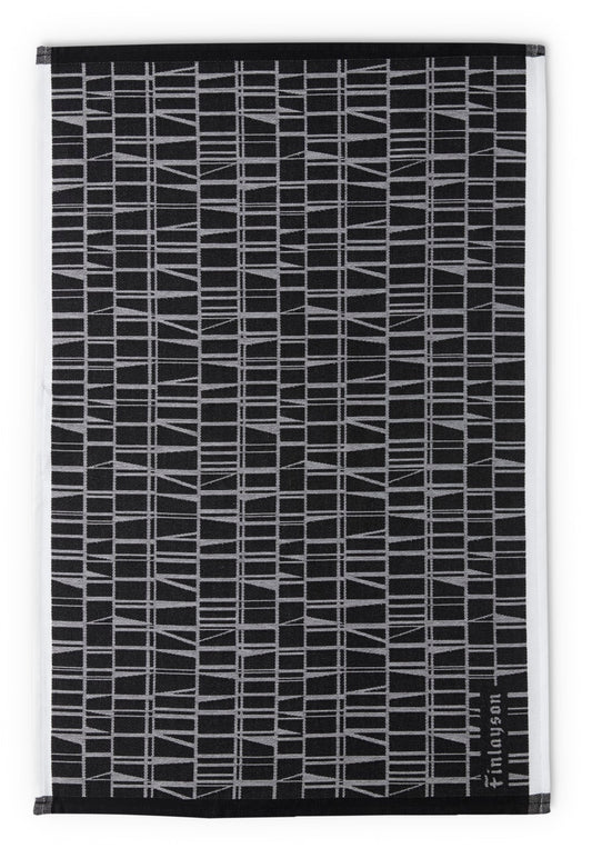 Finlayson Coronna keittiöpyyhe 2kpl Musta / Valkoinen / 50x70 cm