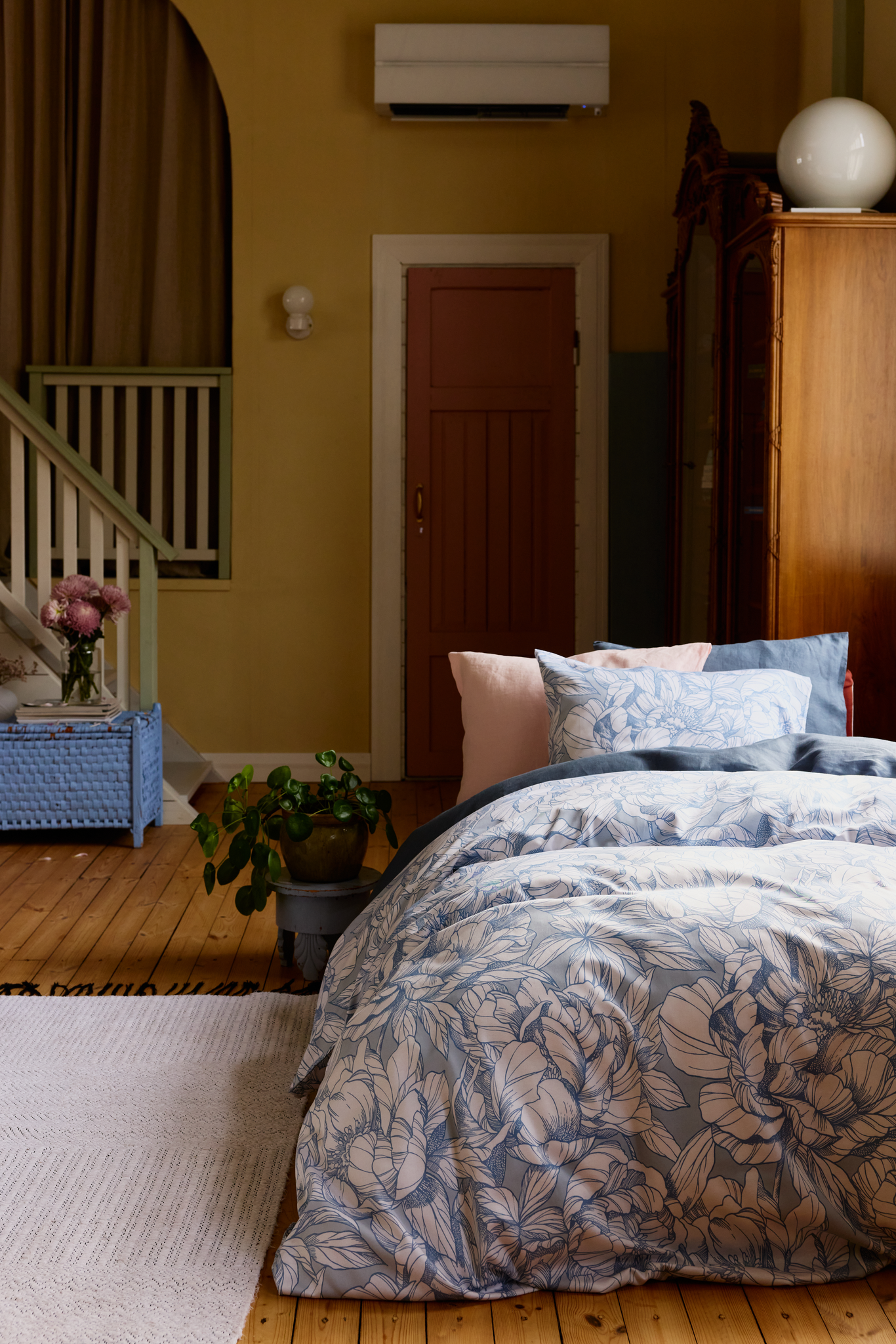 60714-5501-02-06_3; Finlayson Pioni Tencel-puuvillapussilakanasetti Sininen / 150x210 + 50x60 cm 