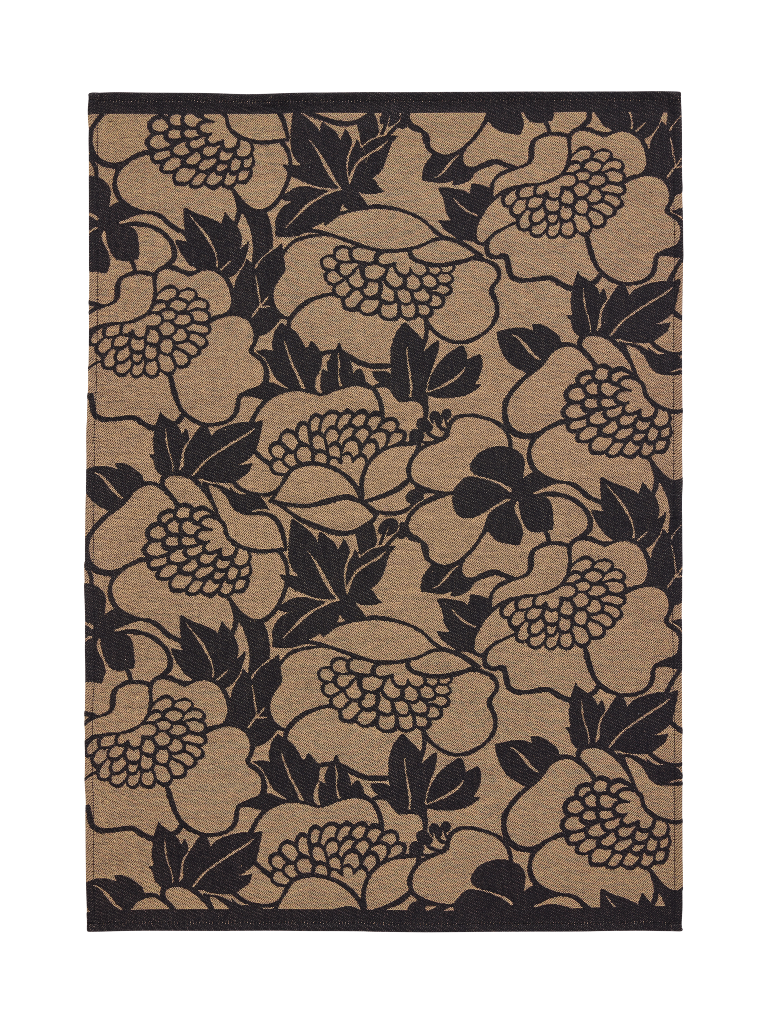 70940-5162-03-10_2; Finlayson Annukka Keittiöpyyhe Musta / Kinuski / 50x70 cm 