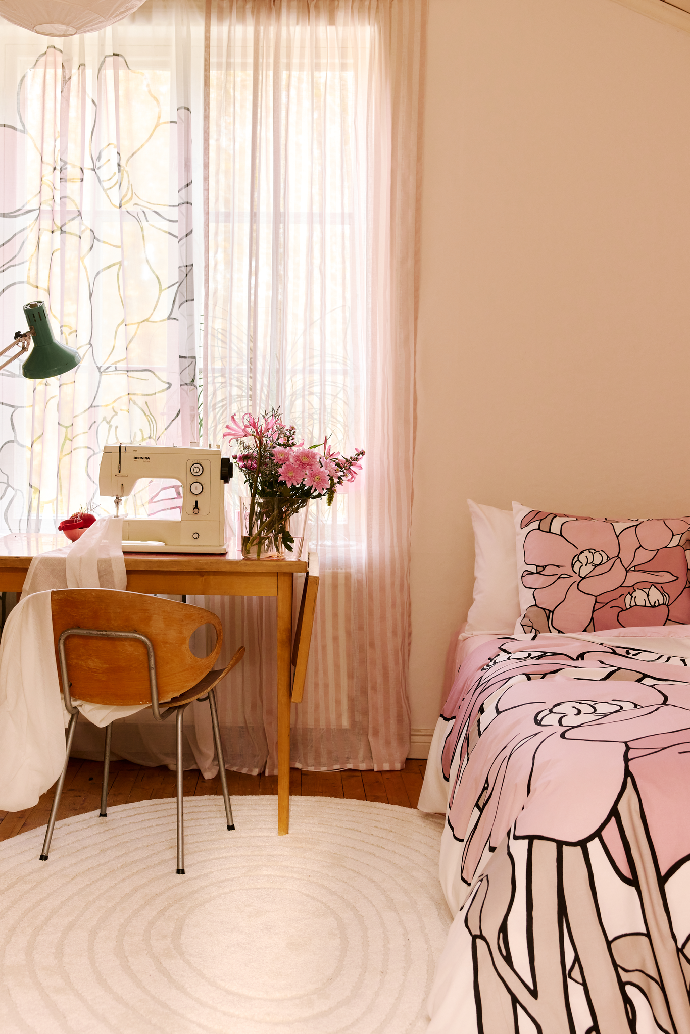 109015-4000_2; Finlayson Olivia Curtains Roosa / 140x250 cm 