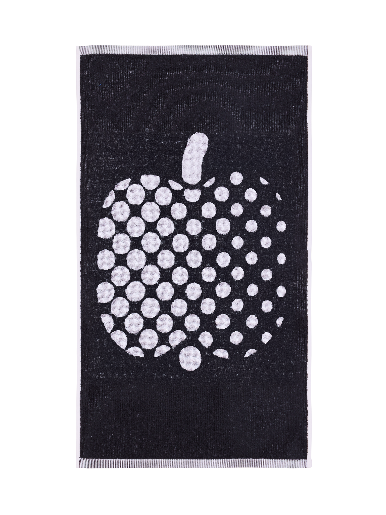 71052-1367-06-12; Finlayson Optinen omena Kylpypyyhe Musta / 30x50 cm 