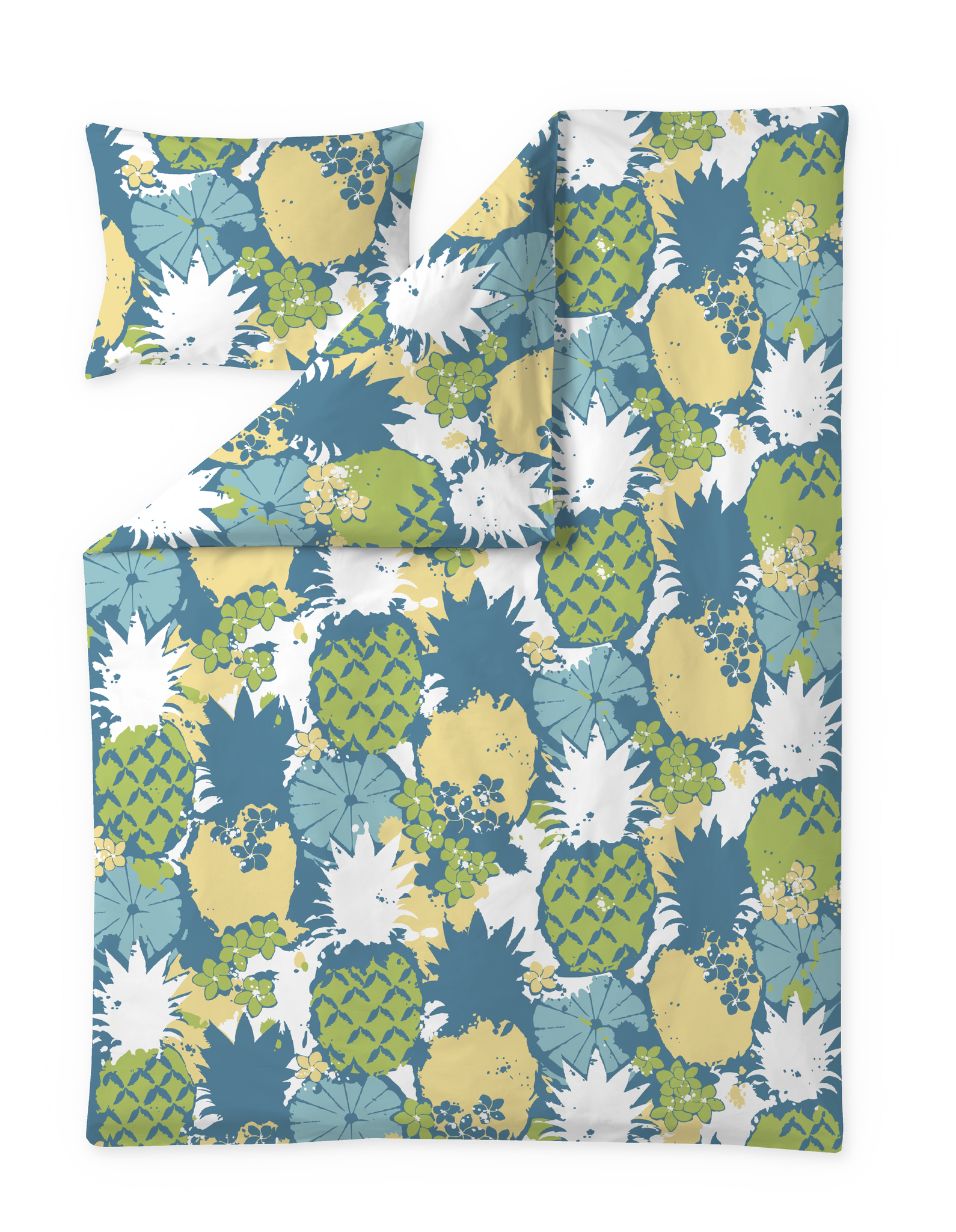 60652-4705-03-06; Finlayson Cocktail Pussilakanasetti Sininen / Keltainen / 150x210 + 50x60 cm 