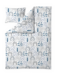 60652-5292-02-06; Finlayson Kekri Pussilakanasetti Valkoinen / Harmaa / Sininen / 150x210 + 50x60 cm 