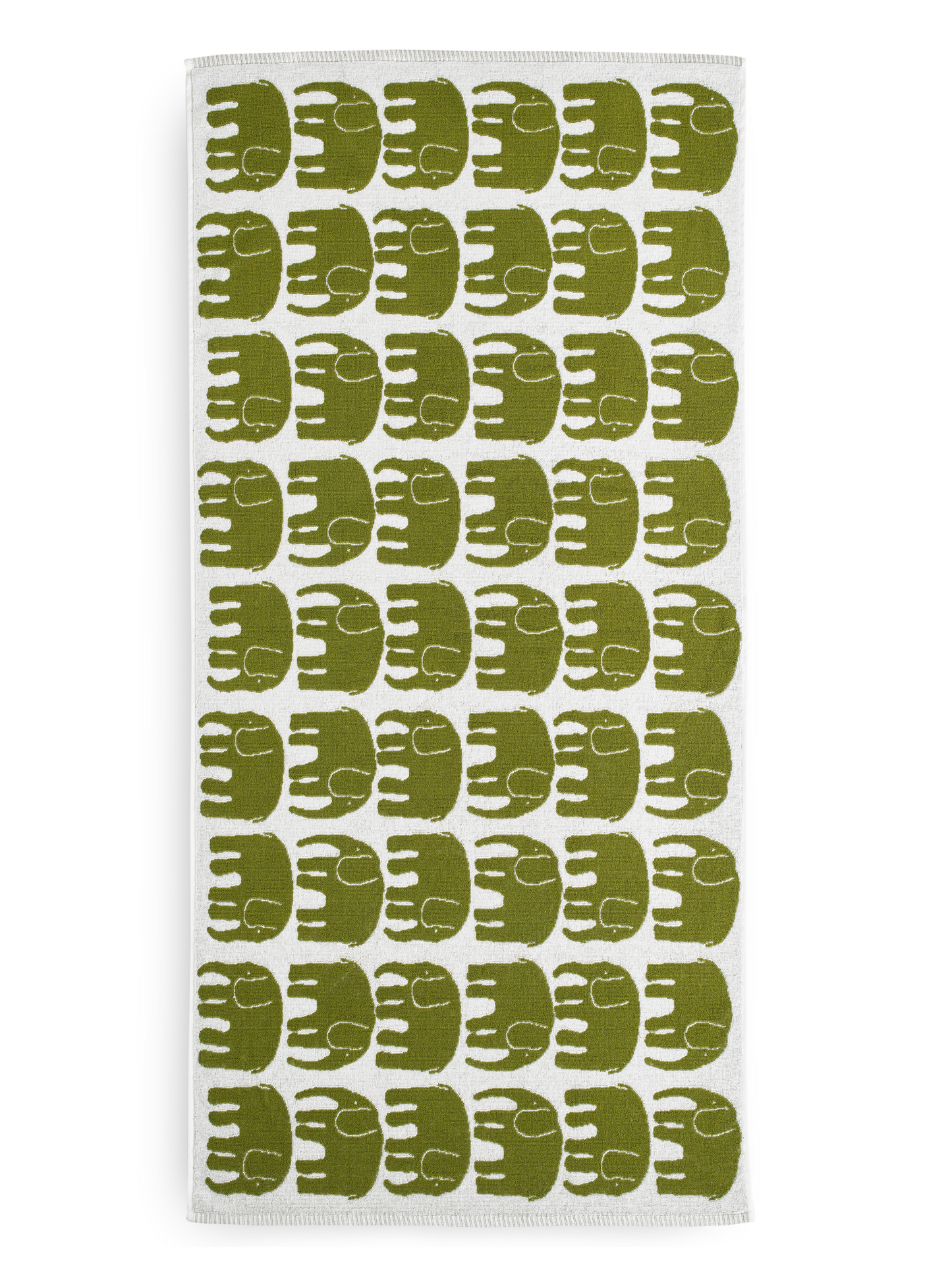 70564-4547-09-06; Finlayson Elefantti Kylpypyyhe Vihreä / Valkoinen / 70x150 cm 
