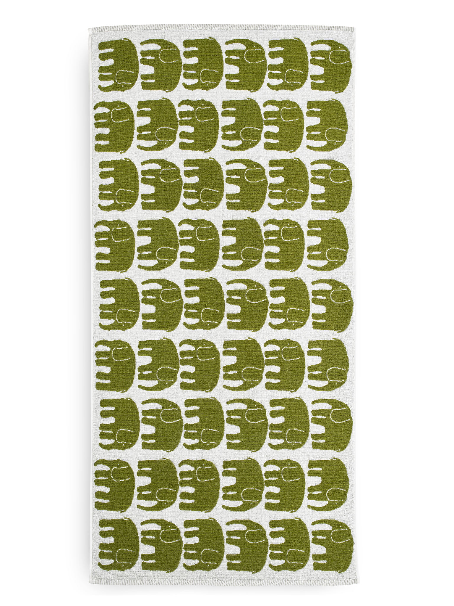 70564-4547-09-06; Finlayson Elefantti Kylpypyyhe Vihreä / Valkoinen / 70x150 cm 