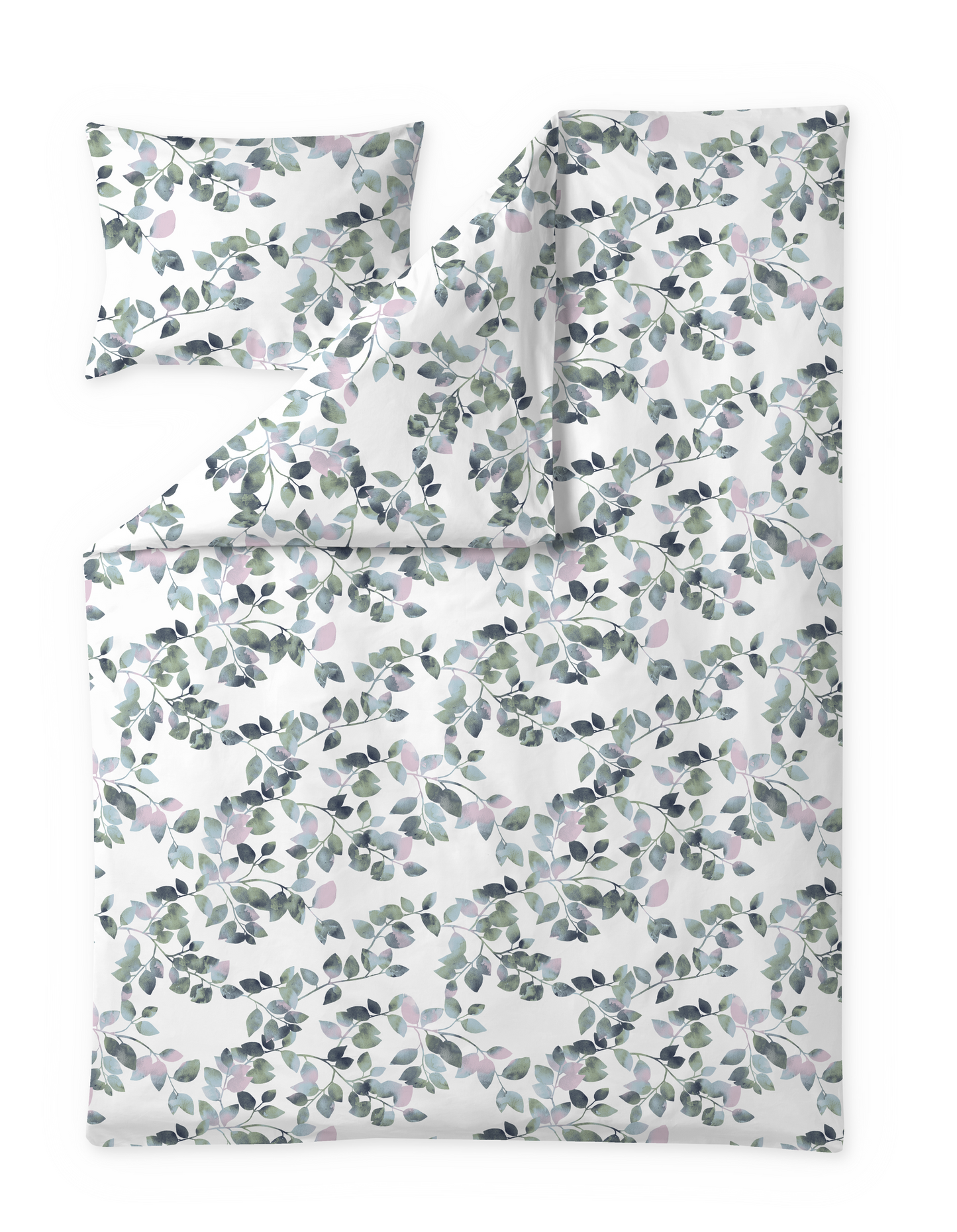 60712-4946-06-06; Finlayson Latvus Satiinipussilakanasetti Valkoinen / Aqua / 150x210 + 50x60 cm 