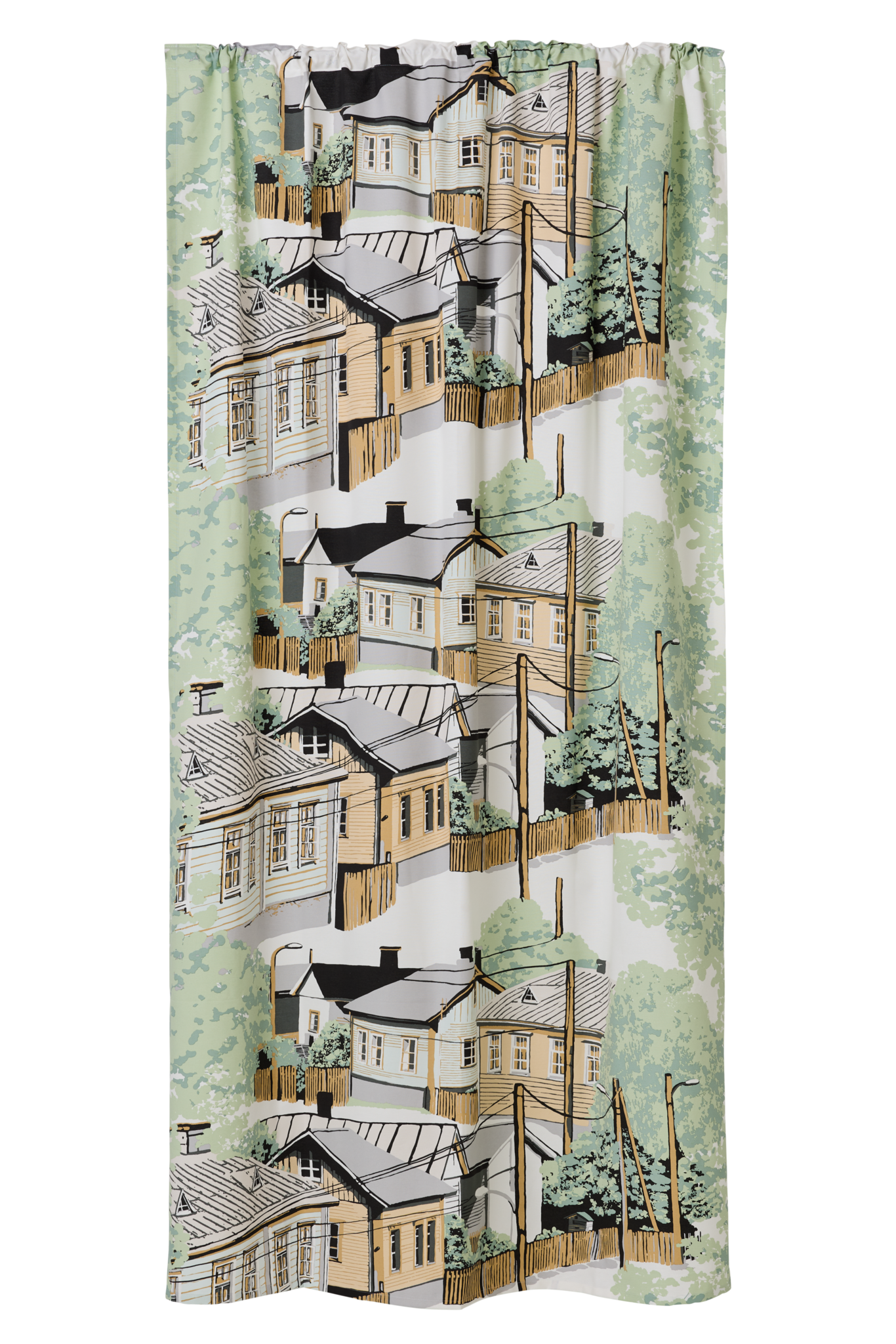 109010-7100; Finlayson Naapurusto Curtains Mintunvihreä / 140x250 cm 