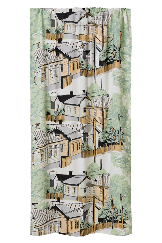 109010-7100; Finlayson Naapurusto Curtains Mintunvihreä / 140x250 cm 