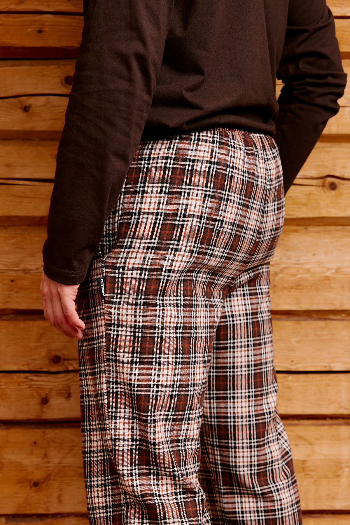 22751433002_3; Finlayson  Reino Flanellipyjamahousut Ruskea / M 