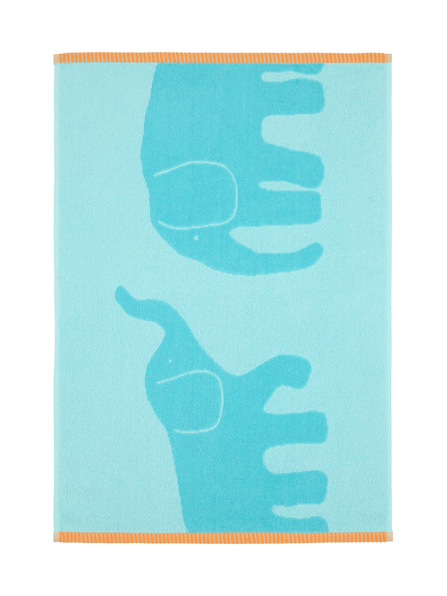 70563-5415-05-12; Finlayson FI Elefantti vapaa pyyhe Turkoosi / Oranssi / 50x70 cm
