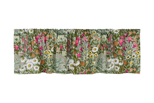 109022-7343; Finlayson Ahomaa Valances Vihreä-pinkki / 50x250 cm 