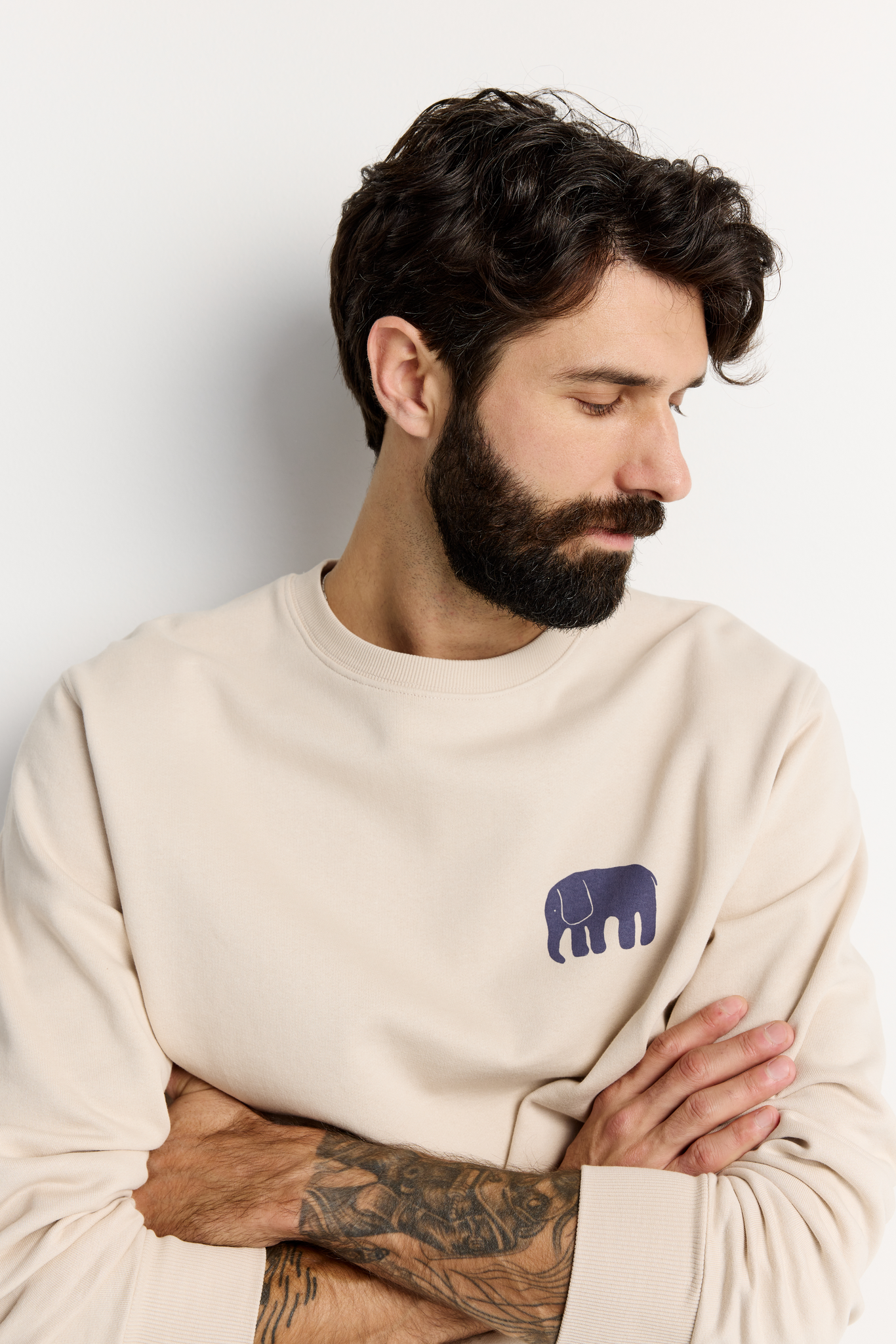 22782522003_1; 22782522005_1; 22782522004_1; 22782522002_1; 22782522001_1; Finlayson ELEFANTTI Collegepusero Vaalea khaki / S 