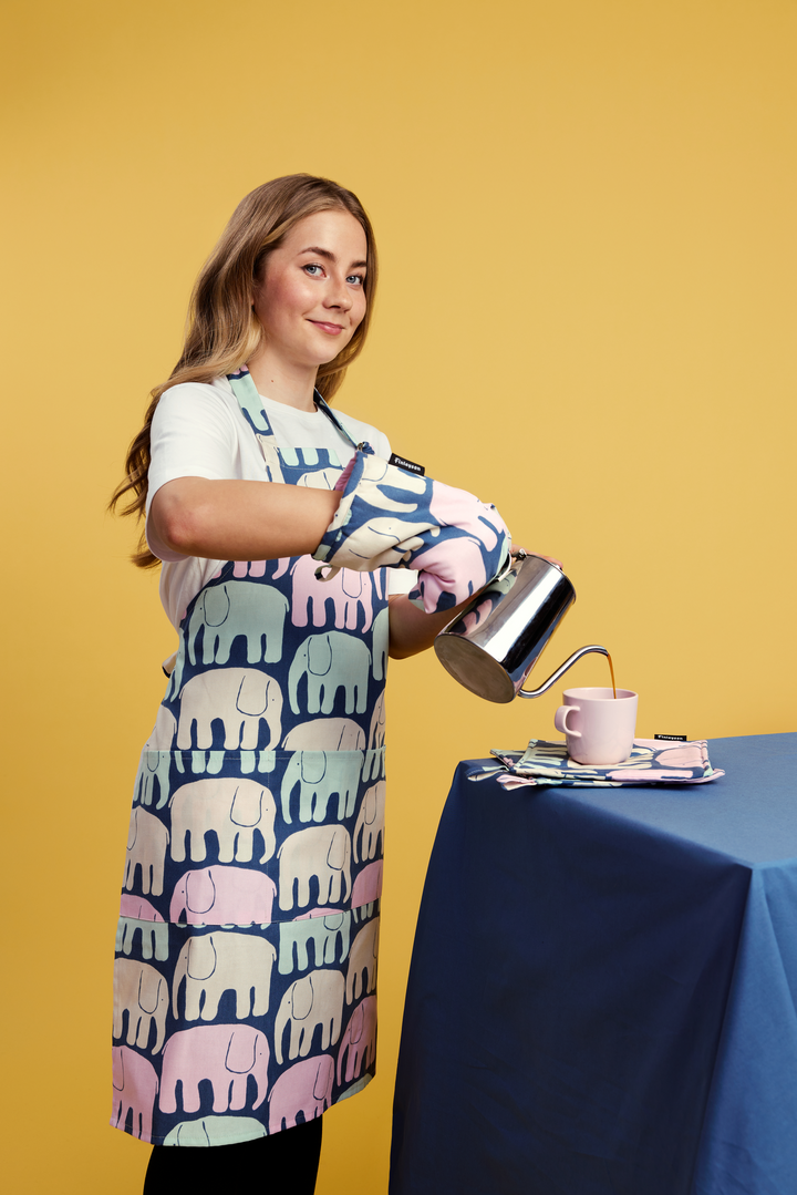 80040-4547-30-10; Finlayson Elefantti Essu Multi Siniharmaa / Pastelli / 70x85 cm 