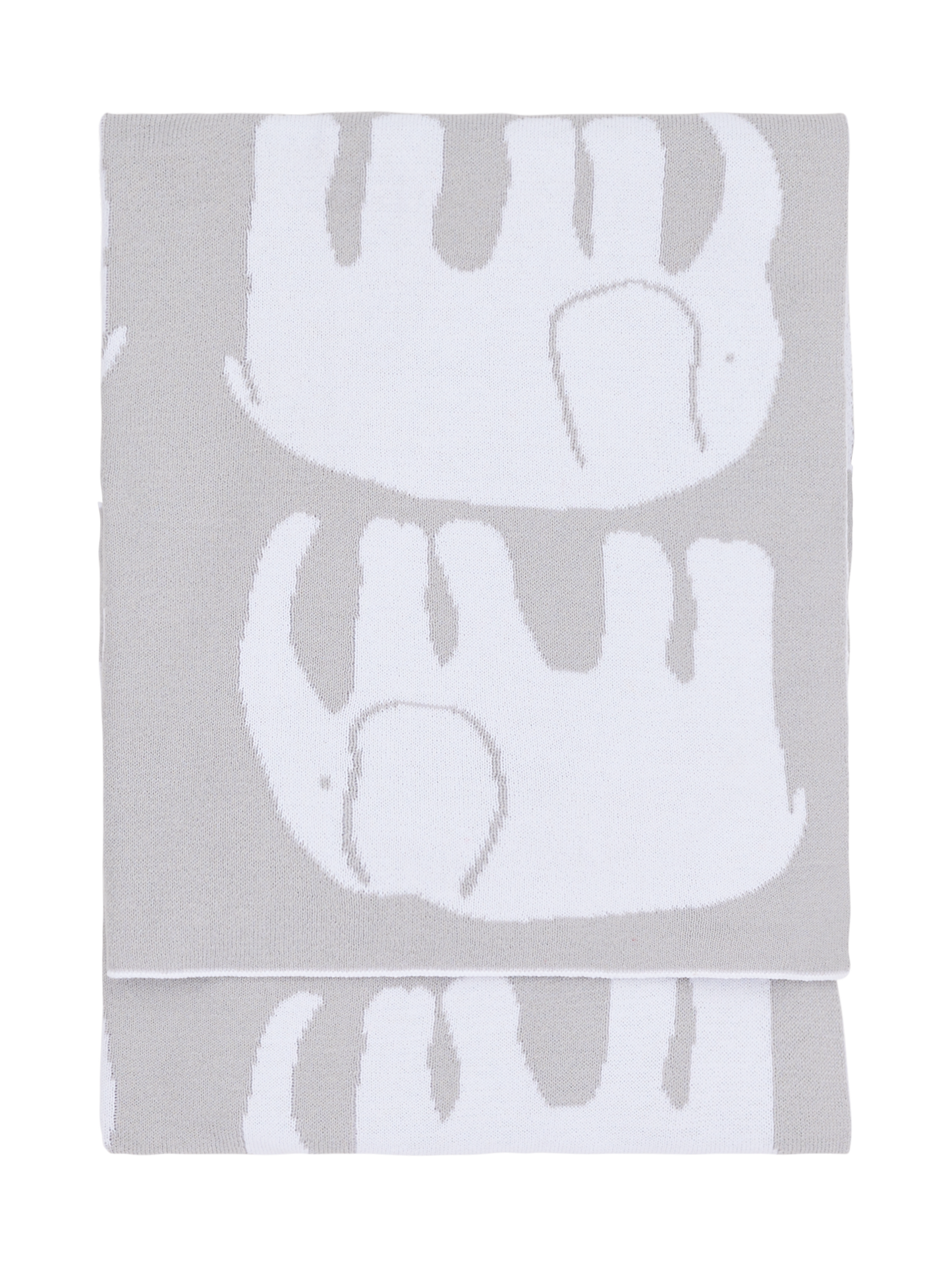 20995-4547-05-04; Finlayson Elefantti Vauvan torkkupeitto Harmaa / Valkoinen / 80x100 cm 