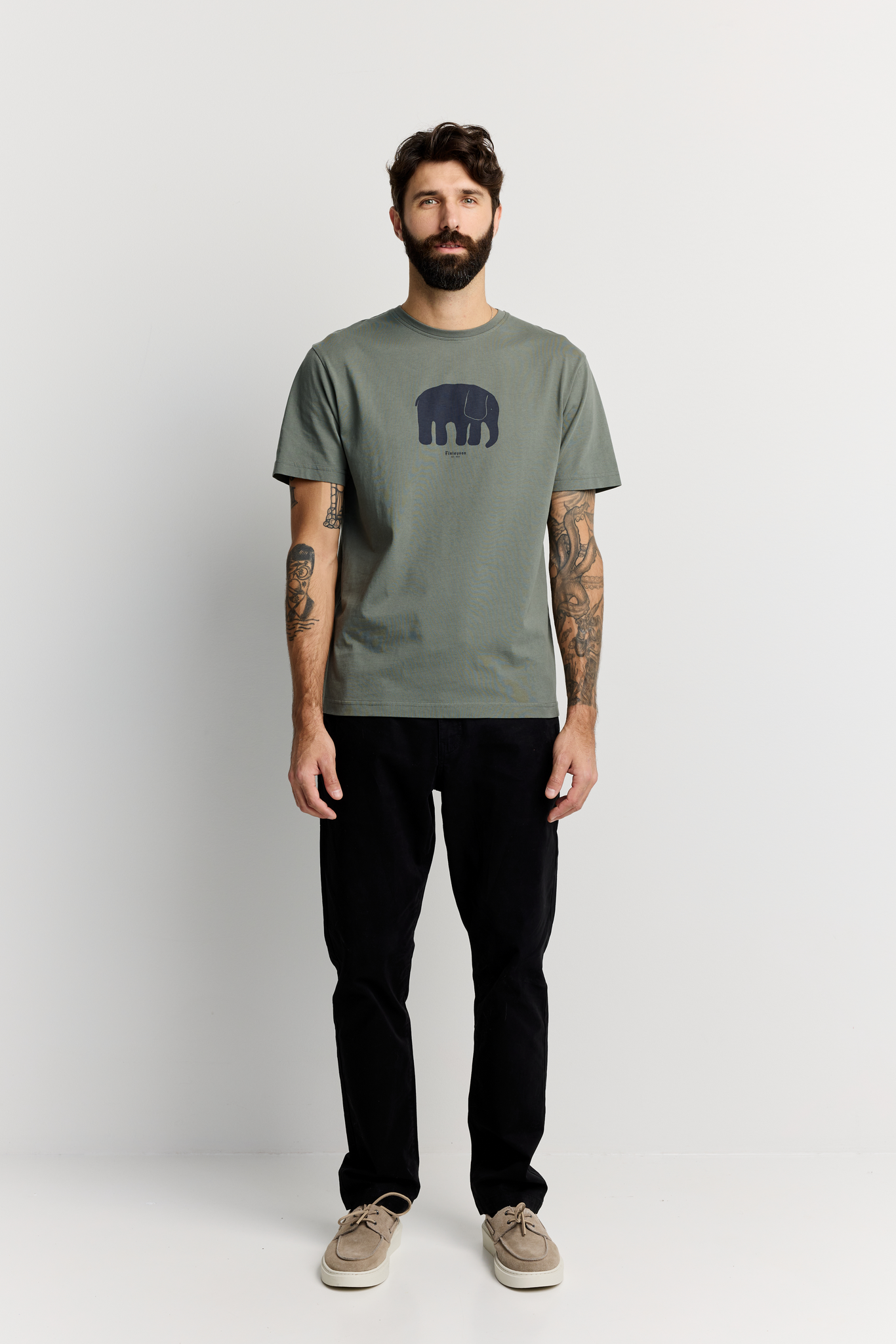22782538003_2; Finlayson ELEFANTTI T-Paita Mineraalin vihreä / L 