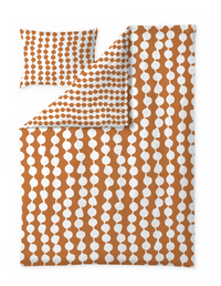 60652-4654-13-06; Finlayson Pampula Pussilakanasetti Oranssi / Valkoinen / 150x210 + 50x60 cm 