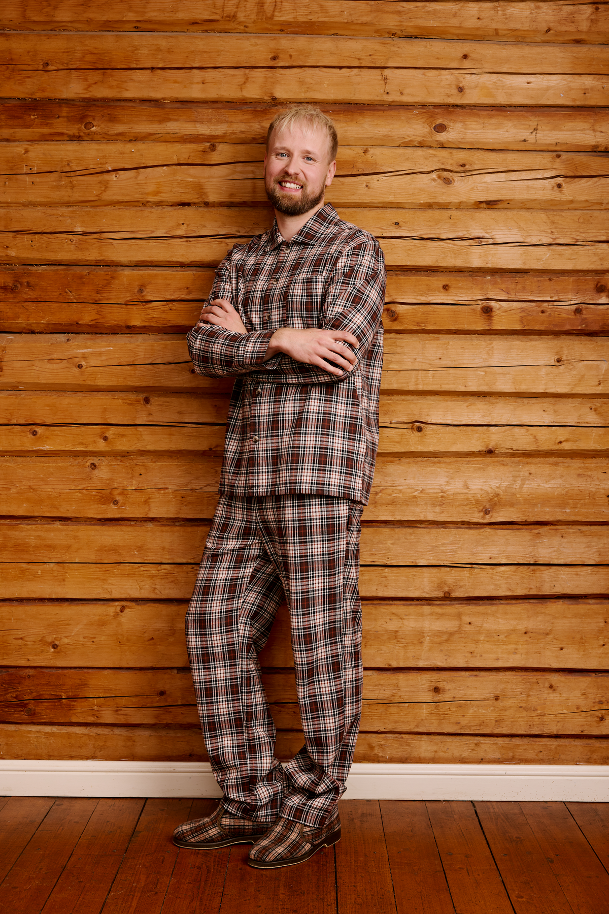 23074364004_1; 23074364003_1; 23074364002_1; 23074364001_1; Finlayson  Reino Flanellipyjama Ruskea / M 