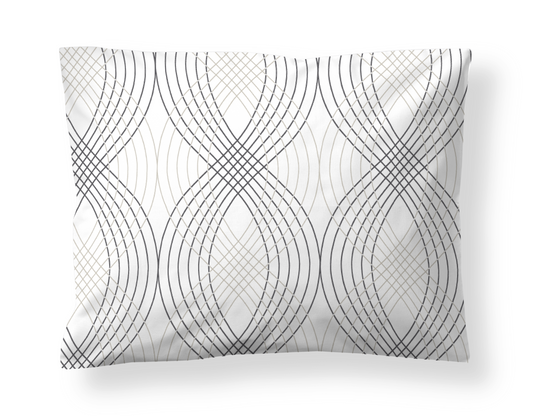 60137-4232-16-06; Finlayson Kehrä Tencel-puuvillatyynyliina Tummanharmaa / Beige / 50x60 cm 