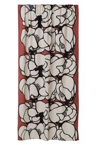 107212-4202; Finlayson Makeba Curtains Punainen-harmaa / 140x250 cm 