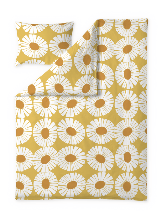 60652-5488-01-06; Finlayson Valo pussilakanasetti Keltainen / Valkoinen / 150x210 + 50x60 cm