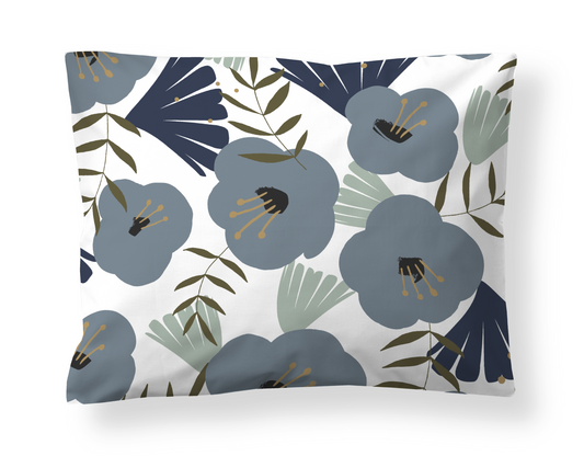 60136-5121-02-10; Finlayson Anni Tyynyliina Valkoinen / Sininen / 50x60 cm 