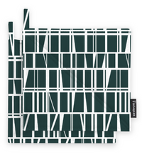 80017-3435-54-10; Finlayson Coronna Patalappu 2kpl Tummanvihreä / 22x22 cm 