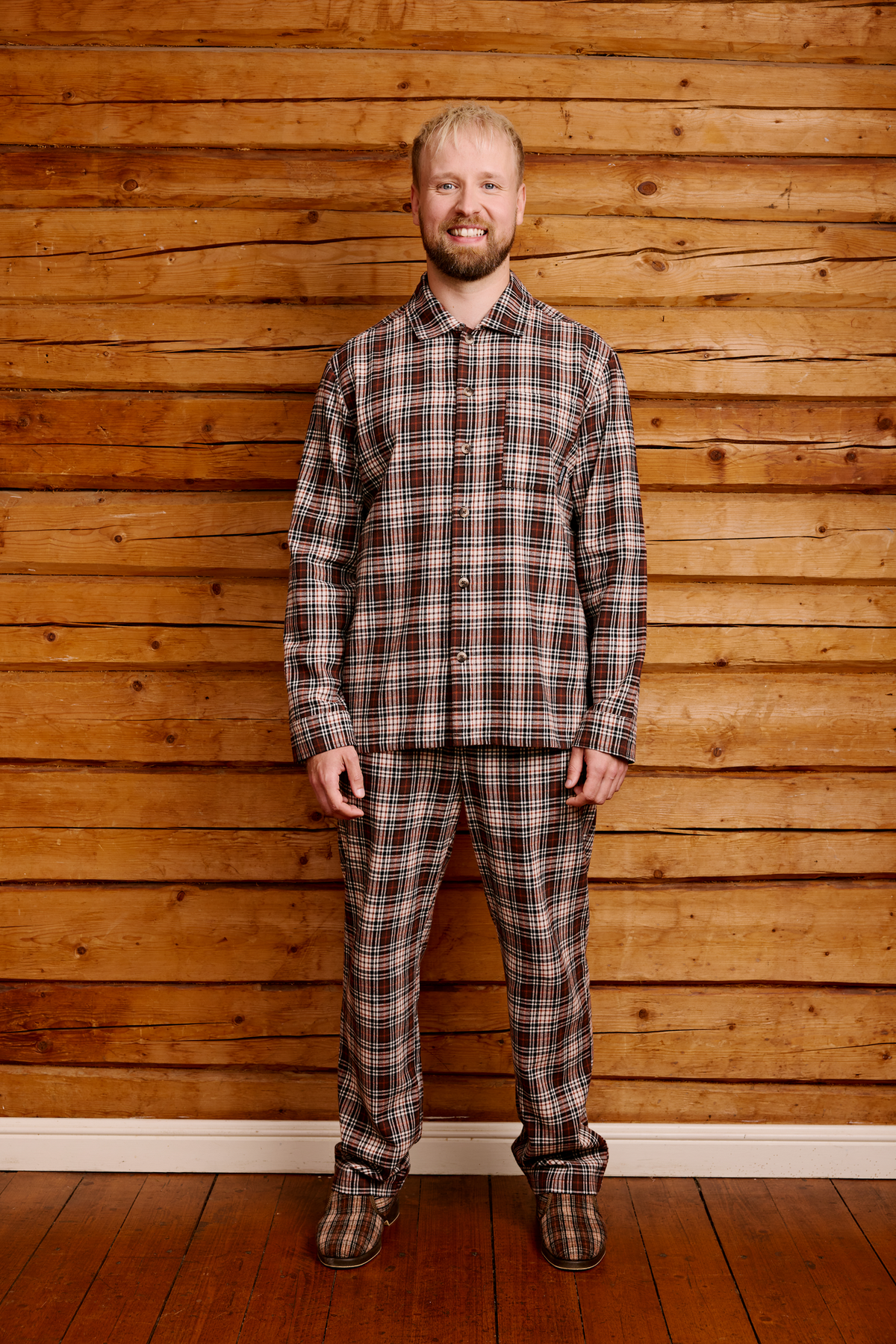 22751435004; 22751435003; 22751435002; 22751435001; Finlayson  Reino Flanellipyjama Ruskea / M 