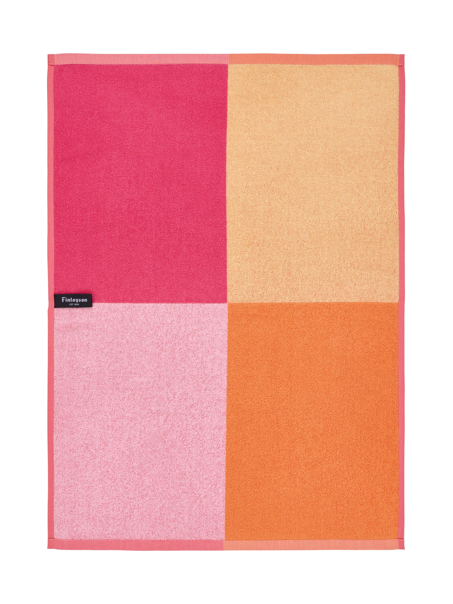 70553-1404-05-12_2; Finlayson Kiia Käsipyyhe Keltainen / Pinkki / 50x70 cm 