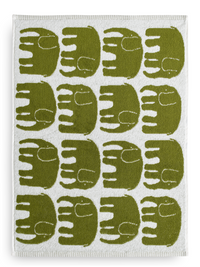 70563-4547-09-12; Finlayson Elefantti Käsipyyhe Vihreä / Valkoinen / 50x70 cm 