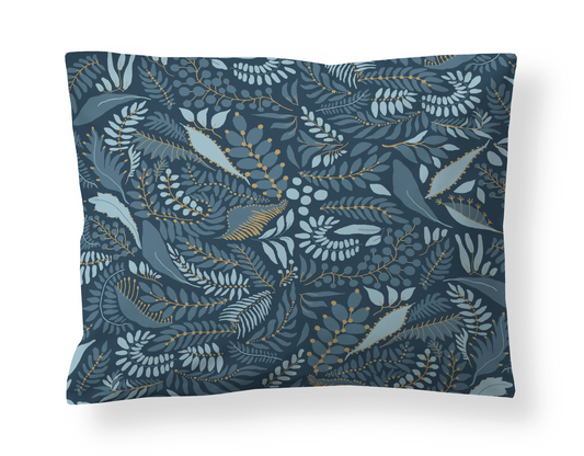 60138-5053-03-10; Finlayson Pihamaa Satiinityynyliina Petroolinsininen / 50x60 cm 